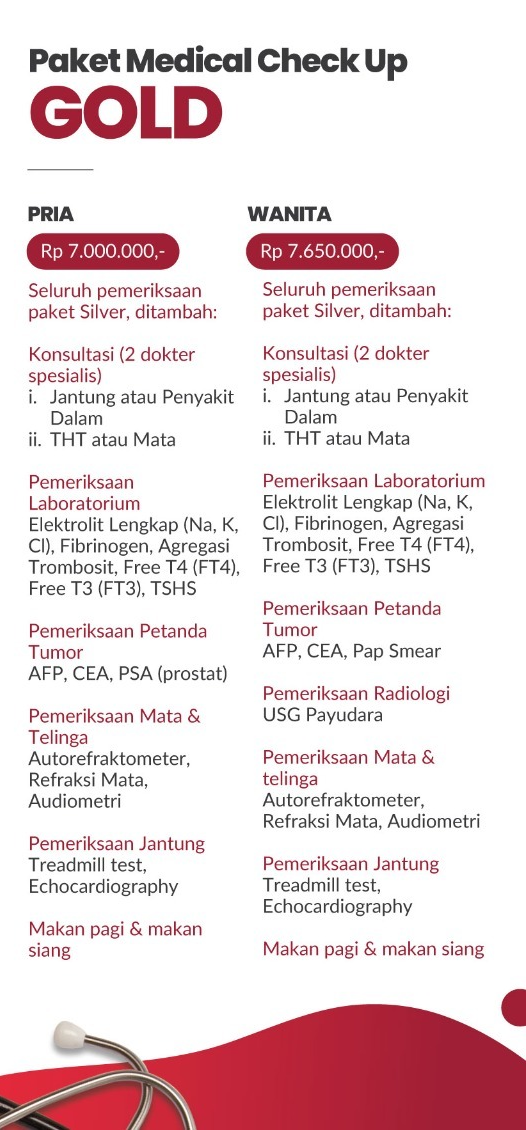 Paket Medical Check Up Eka Hospital Gold